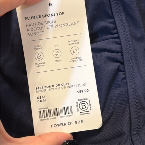 💙 ATHLETA D-DD Plunge Bikini Top // Dress Blue - Picture 11 of 11